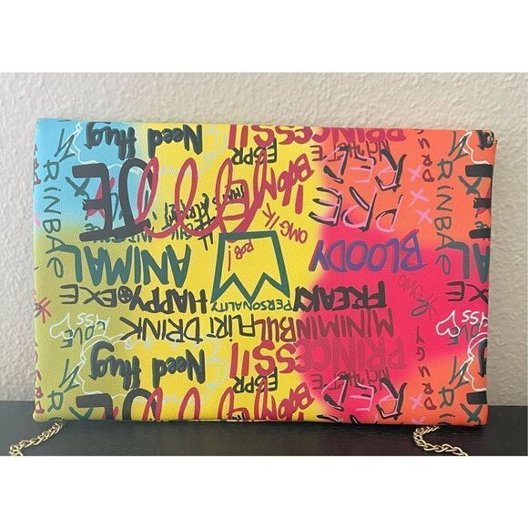 Graffiti Cross Chain Body Clutch - Picture 3 of 5